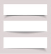Banners with shadows, vector illustration