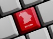 Umriss: Bayern auf Computer Tastatur