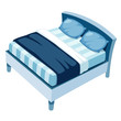 illustration of bed on white background