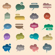 Collection of various bubbles for speech