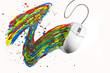 Computermouse painting with color