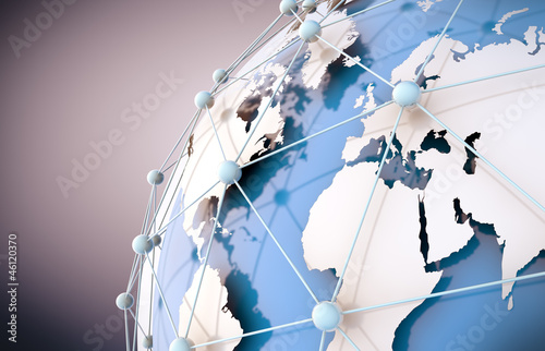 Illustration: concepto de internet y trabajo en red con mapa del mundo concepto de internet y trabajo en red con mapa del mundo