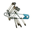 Photo: Linked safety pins on white backgound Linked safety pins on white backgound