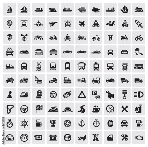Vector: big transportation icons big transportation icons