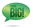 Think big message illustration design