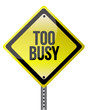 too busy yellow illustration design