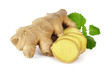 ginger with leaves