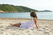 portrait of girl on the beach