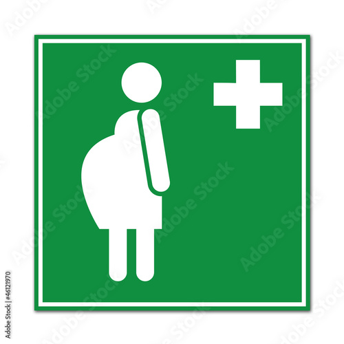 Ilustración: Señal atencion sanitaria embarazada Señal atencion sanitaria embarazada
