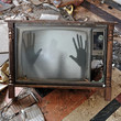 ghost appears on flickering tv set