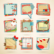 Vektor: Christmas Paper notes. Christmas Paper notes.