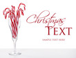 Many Candy canes in a wine glass