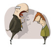angry boss with employee