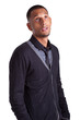 Portrait of a young african american man looking