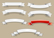 Vector: white and red banners white and red banners