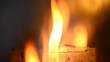 Clouse up of Candle flame in Chinese Vegetarian