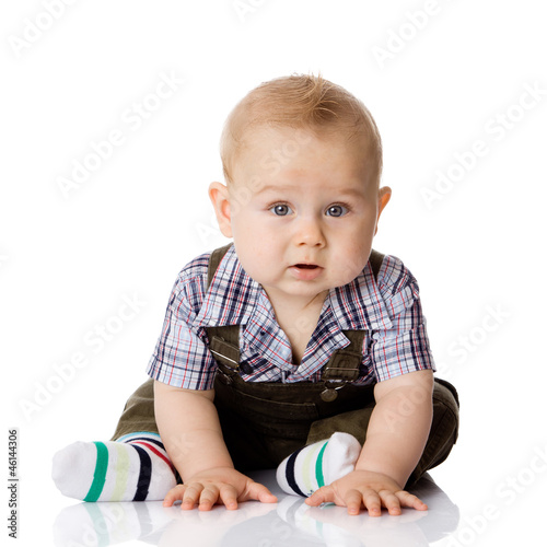 Photo: Baby boy isolated Baby boy isolated