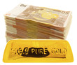 or, argent, ligot d'or, liasse de billets