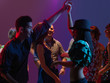 young men and women dancing
