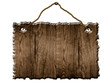 altes Holz Schild braun aufgehangen