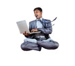 Business yoga levitation