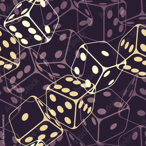 Vector: Dice seamless background pattern. Vector illustration (eps10). Dice seamless background pattern. Vector illustration (eps10).