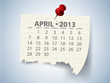 Calendar for 2013 vector