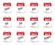 Vector: calendrier mensuel picto année 2013 calendrier mensuel picto année 2013