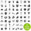Food and drink icons vector