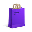 Carrier Paper Bag Brown Violet Empty eps 10