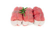 paupiettes de veau cues sur fond blanc