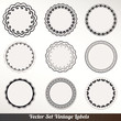 Vector Frame labels Set ornamental vintage decoration
