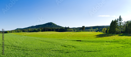 Photo: Panorama with green meadow Panorama with green meadow