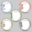 Round numbered banners