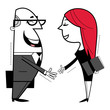 Vector: Shaking hands cartoon illustration. Shaking hands cartoon illustration.