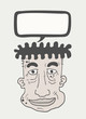 Cartoon face man expression