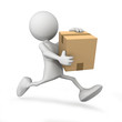 People running with box