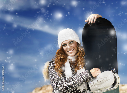 Photo: Snowboard girl Snowboard girl