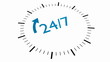 24/7 Sign with alpha mask