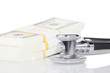 stethoscope and dollars