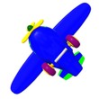 View flying  airplane at sky heights