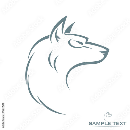 Vector: Isolated wolf head - vector illustration Isolated wolf head - vector illustration