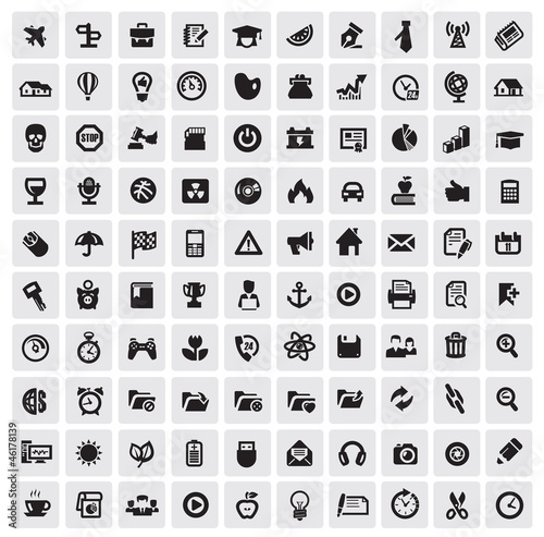 Vector: 100 web icons 100 web icons