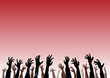 Vector: Zombie Hands red poster Zombie Hands red poster