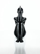 Foto: black and white nude woman geometric position black and white nude woman geometric position