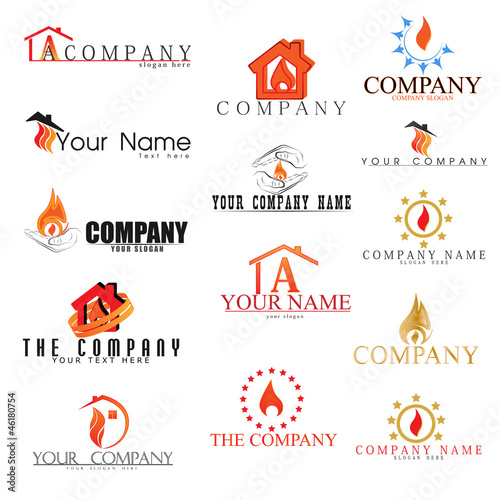 Illustration: Collection of Fire Logos Collection of Fire Logos
