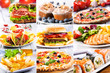 collage of fast food producrs