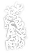 Abstract white Alphabet on white background # Vector