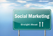 Highway Signpost "Social Marketing"