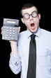 Surprised Mathematical Man With Financial Solution